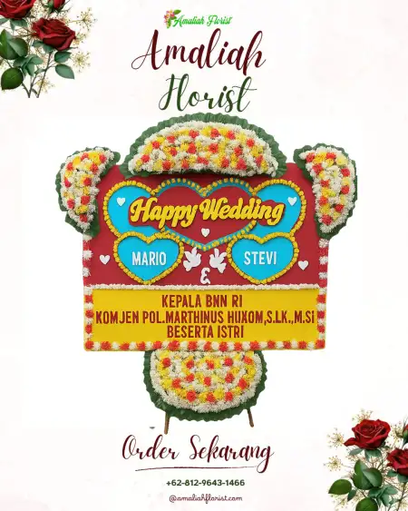Papan Bunga Pernikahan Ketaon